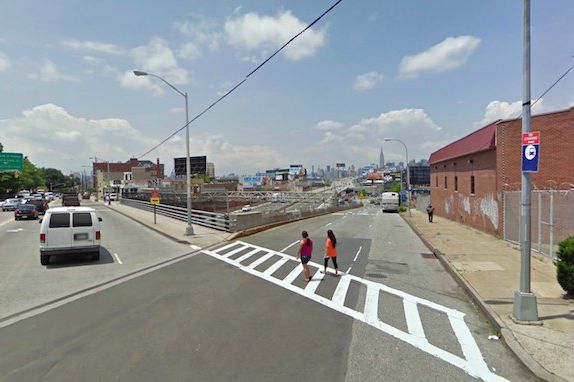 Borden Avenue at Greenpoint Avenue, Long Island City, Queens